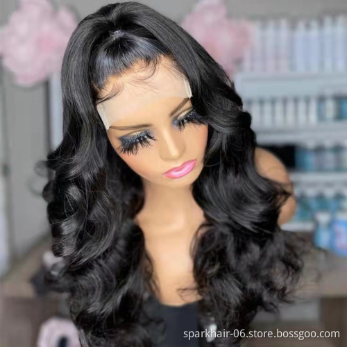 SPARK 30 Inch 32Inch Indian Virgin Human Hair Wigs,Brazilian Peruvian Body Wave 4X4 Cuticle Aligned 3 Part Lace Closure Wig